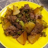 お安い肉で、かぶステーキサラダ